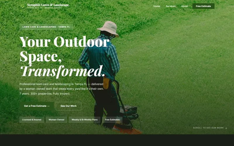 Seraphin Lawn & Landscape website